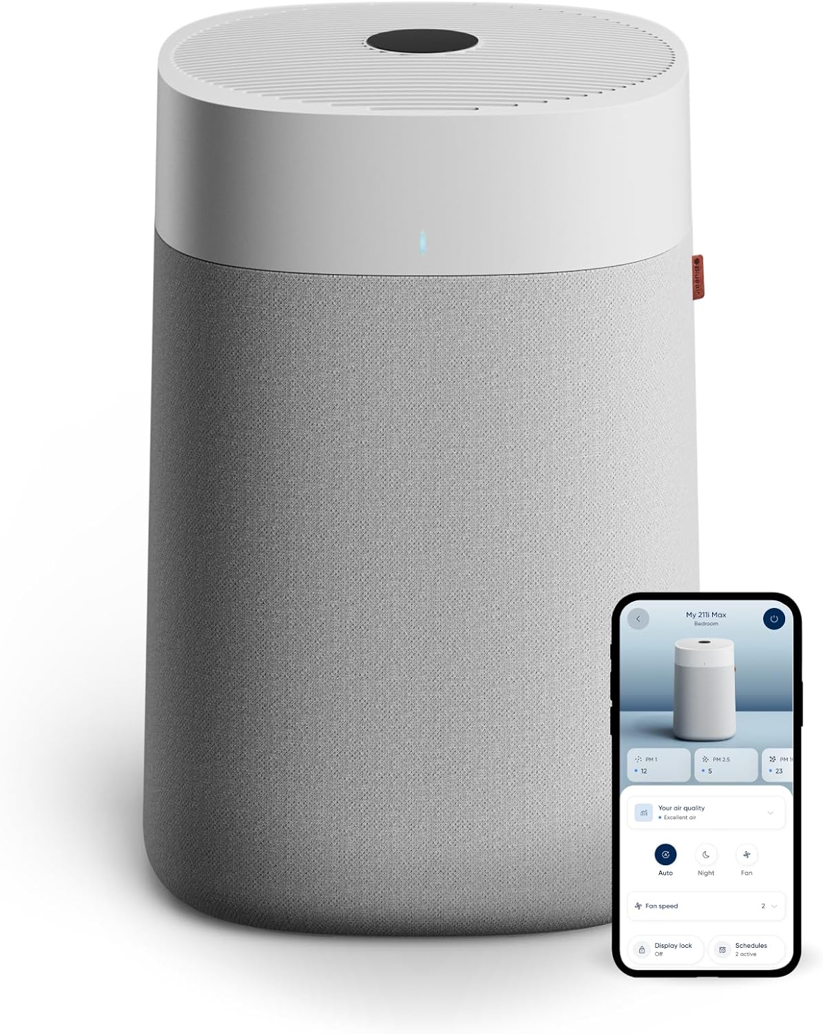 Blueair Classic Pro CP7i Premium Air Purifier for Home, Smart Air Purifier for Pet Allergens, Quiet, Blue Light Sterilisation | Tackles Viruses & Bacteria | Purifies up to 130m² in 30 minutes